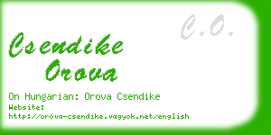 csendike orova business card